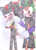 Size: 400x560 | Tagged: safe, artist:thunder-the-mouse, shadow the hedgehog, oc, oc:thunder dark the hedgemouse, duo, obtrusive watermark, traditional media, watermark