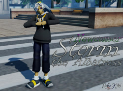 Size: 974x720 | Tagged: safe, artist:petite-neko-kitsune, storm the albatross, human, humanized, mmd