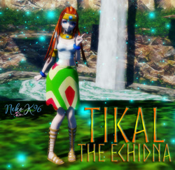 Size: 740x720 | Tagged: safe, artist:petite-neko-kitsune, tikal, human, humanized, mmd