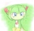 Size: 616x572 | Tagged: safe, artist:sarahlouiseghost, cosmo the seedrian, blushing, cosmobetes, cute, female, gradient background, heart, looking offscreen, needs more jpeg, smile, solo, standing