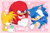 Size: 1097x728 | Tagged: safe, artist:chaoseclips, knuckles the echidna, miles "tails" prower, sonic the hedgehog, echidna, fox, hedgehog, sonic the hedgehog 2 (2022), abstract background, dialogue, duo, english text, food, holding something, ice cream, laughing, male, movie sonic, trio, watermark