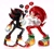 Size: 2048x1861 | Tagged: safe, artist:si9bb, knuckles the echidna, shadow the hedgehog, angry, argument, cross popping vein, duo, simple background, speech bubble, white background