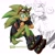 Size: 2000x2000 | Tagged: safe, artist:vhsghostricks, scourge the hedgehog, 2024, echo background, grin, looking at viewer, male, signature, simple background, sitting, smile, solo, tongue out, treads, white background, wink