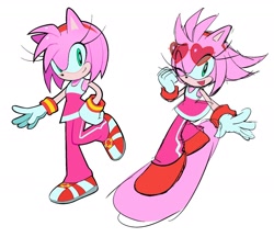 Size: 1800x1554 | Tagged: safe, artist:rodka_sth, amy rose, riders outfit, sonic riders