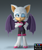 Size: 2500x3000 | Tagged: safe, artist:jocelynminions, rouge the bat, sonic the hedgehog (2020), blowing a kiss, gradient background, movie style, solo