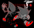 Size: 1644x1342 | Tagged: safe, artist:furmpaino, metal sonic, sonic the hedgehog, akanbe, binary code, black background, duo, limited palette, robot, running