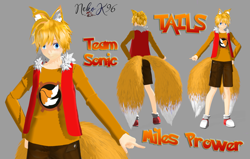 Size: 1115x711 | Tagged: safe, artist:petite-neko-kitsune, miles "tails" prower, human, humanized, mmd