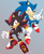 Size: 1296x1580 | Tagged: safe, artist:skcollabs, shadow the hedgehog, sonic the hedgehog, hedgehog, duo, male, pointing, pose, simple background, sonic channel wallpaper style