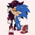 Size: 2048x2048 | Tagged: safe, artist:soonierar, shadow the hedgehog, sonic the hedgehog, hedgehog, 2024, clenched teeth, clingy, dramatic, duo, frown, gay, holding each other, holding them, kneeling, licking lips, lidded eyes, looking at viewer, male, shadow x sonic, shipping, simple background, standing, tongue out