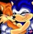 Size: 343x358 | Tagged: safe, artist:jayfoxfire, miles "tails" prower, sonic the hedgehog, 2005, black background, blushing, cute, duo, gay, hugging, shipping, signature, simple background, sonic x tails