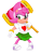 Size: 2304x3072 | Tagged: safe, artist:dragon22551, amy rose, 2024, clothes, fleetway amy, hammer, holding something, looking at viewer, piko piko hammer, simple background, skirt, solo, standing, transparent background