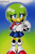 Size: 512x768 | Tagged: safe, ai art, artist:mobians.ai, tekno the canary, 2024, boots, gradient background, lidded eyes, looking at viewer, outline, skirt, smile, smiling at viewer, solo, standing, stockings, sweater