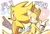 Size: 2048x1394 | Tagged: safe, artist:trizziefrizzie, miles "tails" prower, sonic the hedgehog, super sonic, super tails, duo, english text, super form