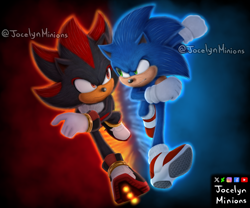 Size: 3000x2500 | Tagged: safe, artist:jocelynminions, shadow the hedgehog, sonic the hedgehog