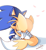 Size: 500x548 | Tagged: dead source, safe, artist:fumuu, miles "tails" prower, sonic the hedgehog, crying, duo, eyes closed, gay, mouth open, petals, shadow (lighting), shipping, signature, simple background, sitting, sonic x tails, tears, white background