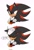 Size: 1395x2048 | Tagged: safe, artist:tamjeong_sonic, shadow the hedgehog, arms folded, bust, dialogue, duo, english text, eyes closed, frown, hand on another's head, petting, simple background, solo focus, speech bubble, white background