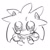 Size: 676x675 | Tagged: safe, artist:tamjeong_sonic, silver the hedgehog, chibi, cute, greyscale, monochrome, simple background, solo, white background