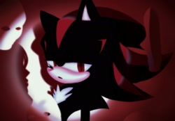 Size: 2048x1429 | Tagged: safe, artist:tamjeong_sonic, shadow the hedgehog, lidded eyes, shadow (lighting), solo