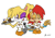 Size: 842x595 | Tagged: safe, artist:agitowolf, artist:star-rocket, bunnie rabbot, sally acorn, chipmunk, hybrid, rabbit, squirrel, archie sonic the hedgehog, female, hooters, hooters outfit