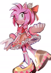 Size: 1500x2111 | Tagged: safe, artist:zeepgalae, amy rose, dulce amy, solo