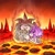 Size: 1200x1200 | Tagged: safe, artist:dorefatum, blaze the cat, silver the hedgehog, fire, lava, lava bathing, shipping, silvaze, straight, thumbs up, worth it