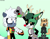 Size: 4580x3560 | Tagged: safe, artist:fartist2020, cassia the pronghorn, tangle the lemur, whisper the wolf, christmas, lesbian, mistletoe, shipping, tangle x whisper, this will end in injury and/or death