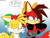 Size: 4000x3000 | Tagged: safe, artist:fartist2020, fiona fox, miles "tails" prower, christmas, cookie, duo, eating