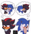 Size: 848x942 | Tagged: safe, artist:jocelynminions, shadow the hedgehog, sonic the hedgehog, sonic the hedgehog 3 (film), blushing, duo, gay, kiss, meme, shadow x sonic, shipping, simple background, smile, thought bubble, white background