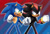 Size: 1084x737 | Tagged: safe, artist:risziarts, shadow the hedgehog, sonic the hedgehog, duo