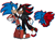 Size: 2048x1535 | Tagged: safe, artist:artistic-rice, shadow the hedgehog, sonic the hedgehog, 2024, blushing, duo, green blush, kiss, lesbian, shadow x sonic, shipping, simple background, trans female, trans girl shadow, trans girl sonic, transgender, white background