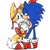 Size: 1000x1000 | Tagged: dead source, safe, artist:koreen_tutku01, miles "tails" prower, sonic the hedgehog, 2024, blushing, bow, christmas, christmas hat, duo, frown, gay, holding hands, looking at them, looking down, ribbon, shipping, simple background, smile, sonic x tails, standing, white background