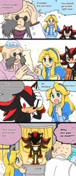 Size: 890x2048 | Tagged: safe, artist:yotsumeddd, gerald robotnik, maria robotnik, shadow the hedgehog