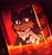 Size: 1856x1964 | Tagged: safe, artist:lp0stalt, shadow the hedgehog, sonic the hedgehog 3 (film), 2024, abstract background, cheek fluff, clenched teeth, liquid, looking offscreen, solo, standing