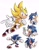 Size: 1609x2048 | Tagged: safe, artist:imlunanoche02, sonic the hedgehog, super sonic, 2024, daisy (flower), flower, flying, looking at viewer, looking offscreen, mouth open, signature, simple background, smile, solo, super form, thumbs up, white background