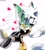 Size: 1862x2048 | Tagged: safe, artist:fartist2020, cassia the pronghorn, tangle the lemur, lemur, 2024, cassia x tangle, duo, female, heart, hugging, idw sonic the hedgehog, lesbian, one eye closed, pronghorn, shipping, signature, smile