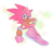 Size: 2009x1815 | Tagged: safe, artist:halpdevon, sonic the hedgehog, oc, oc:sakura sonic, 2020, alternate shoes, color swap, heart, signature, solo