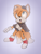 Size: 768x1024 | Tagged: safe, artist:nexythewolf9, miles "tails" prower, fox, the murder of sonic the hedgehog, 2023, eye clipping through hair, gradient background, hat, looking offscreen, looking up, male, mouth open, one fang, poncho, solo