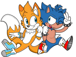 Size: 1280x960 | Tagged: safe, artist:dragon22551, manik acorn, skye prower, 2023, duo, fistbump, looking at viewer, mid-air, missing tooth, simple background, smile, spiked bracelet, transparent background, uekawa style, v sign, wink