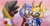Size: 2048x1082 | Tagged: safe, artist:jaslenebella0, tangle the lemur, whisper the wolf, lemur, wolf, 2024, blushing, christmas, christmas outfit, cute, duo, female, idw sonic the hedgehog, lesbian, lesbian pride, looking at each other, mouth open, pride, pride flag background, shipping, smile, tangabetes, tangle x whisper, traditional media, whispabetes