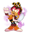 Size: 1559x1809 | Tagged: safe, artist:halpdevon, charmy bee, bee, 2019, abstract background, full body, hand on hip, male, mouth open, open smile, pointing, pointing at self, smile, solo, standing, white background