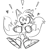 Size: 825x846 | Tagged: safe, artist:halpdevon, miles "tails" prower, 2019, exclamation mark, full body, greyscale, heart, monochrome, mouth open, open smile, simple background, smile, solo, treads, white background