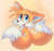 Size: 1280x1208 | Tagged: safe, artist:montyth, miles "tails" prower, fox, 2024, cute, gradient background, looking offscreen, looking up, male, mouth open, smile, solo