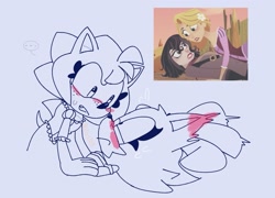 Size: 2047x1471 | Tagged: safe, artist:silver-varian, amy rose, blaze the cat, cat, hedgehog, 2023, alternate universe, amy x blaze, blushing, blushing ears, crossover, cute, disney, female, females only, lesbian, line art, looking at each other, pinning them, shipping, sketch