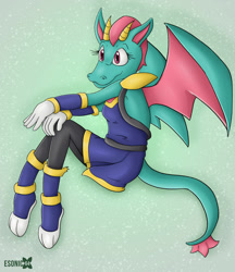 Size: 1024x1186 | Tagged: safe, artist:esonic64, dulcy the dragon