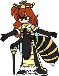 Size: 743x966 | Tagged: safe, artist:kyurem2424, oc, oc:queen bee, bee, au:sonic world travel, four arms, no power pattern, queen bee, white background