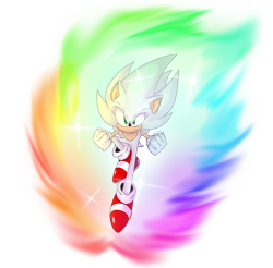 Size: 1024x1009 | Tagged: safe, artist:alex--kitsune, sonic the hedgehog, 2018, clenched fists, flying, hyper form, hyper sonic, looking at viewer, simple background, smile, sparkles, transparent background