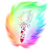 Size: 1024x1009 | Tagged: safe, artist:alex--kitsune, sonic the hedgehog, 2018, clenched fists, flying, front view, hyper form, hyper sonic, looking at viewer, simple background, smile, smiling at viewer, solo, sparkles, transparent background