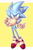 Size: 1024x1557 | Tagged: safe, artist:eonofre12, sonic the hedgehog, 2018, abstract background, flying, frown, hyper form, hyper sonic, looking ahead, outline, solo, sparkles, white outline
