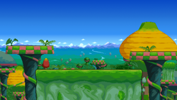 Size: 960x540 | Tagged: safe, artist:felixbl0bdev, sonic heroes, 2023, abstract background, frog forest, no characters, pixel art