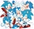 Size: 2048x1769 | Tagged: safe, artist:7_0cc_nanashi, sonic the hedgehog, hedgehog, 2024, classic sonic, classic sonic (universe), exclamation mark, expression sheet, male, signature, solo, star (symbol)